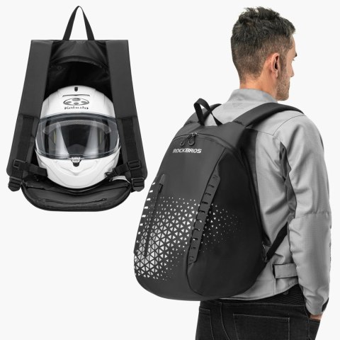 Plecak na kask z uchwytem 14.5 l - czarny
