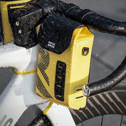 Torba rowerowa na kierownicę wodoodporna 1.3 l - żółta