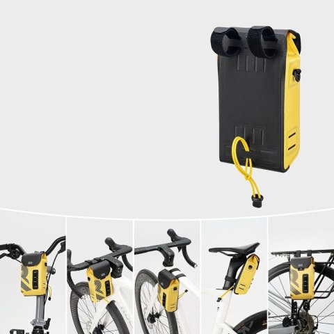 Torba rowerowa na kierownicę wodoodporna 1.3 l - żółta
