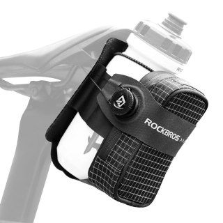 Torba rowerowa podsiodłowa 0.2 l z uchwytem na bidon 0.6 l - czarna