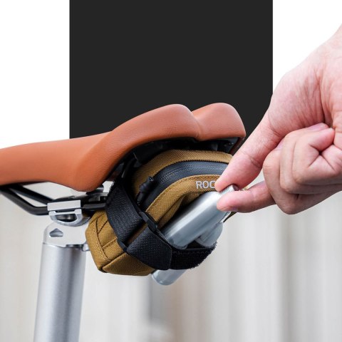 Torba rowerowa podsiodłowa 0.35 l - brązowa