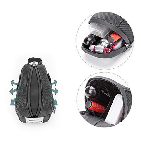 Torba rowerowa podsiodłowa 0.75 l - czarna
