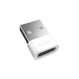 Adapter przejściówka USB-C - USB-A - biały