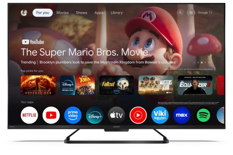 Telewizor SHARP 43HR7265E QLED 43" 4K Ultra HD Google TV Dolby Digital Plus DVB-T2 Czarny (OUTLET)