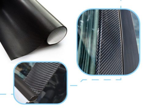 Folia rolka carbon 4D czarna 1,52x30m Kik Sp. z o. o. Sp. k.