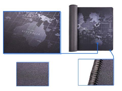 Podkładka pod mysz na biurko mata mapa świata 40x90cm Kik Sp. z o. o. Sp. k.