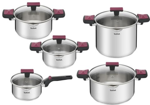 Zestaw garnków TEFAL Cook & Clip 10 elem. G723SA74