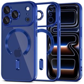 Etui pokrowiec na iPhone 17 Pro MagFlex MagSafe - przezroczysto-granatowy