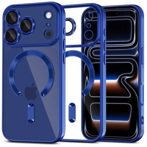 Etui pokrowiec na iPhone 17 Pro MagFlex MagSafe - przezroczysto-granatowy
