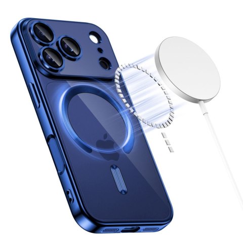 Etui pokrowiec na iPhone 17 Pro MagFlex MagSafe - przezroczysto-granatowy