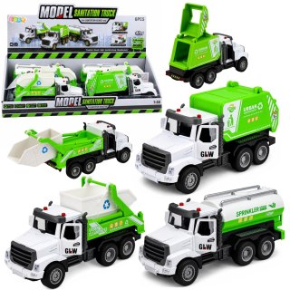 Pojazd Komunalny Metalowa Kabina Napęd Otwierane Drzwi Światła Dźwięki 1:46