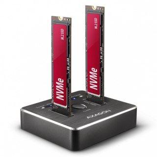 ADSA-M2C ALU Stacja dokująca, USB-C 3.2 Gen 2 - 2x M.2 NVMe SSD CLONE MASTER