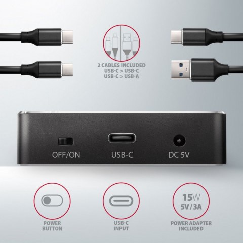 ADSA-M2C ALU Stacja dokująca, USB-C 3.2 Gen 2 - 2x M.2 NVMe SSD CLONE MASTER