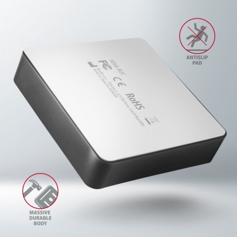 ADSA-M2C ALU Stacja dokująca, USB-C 3.2 Gen 2 - 2x M.2 NVMe SSD CLONE MASTER