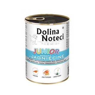DOLINA NOTECI Premium Junior bogata w jagnięcinę - mokra karma dla szczeniąt ras średnich i dużych - 400g