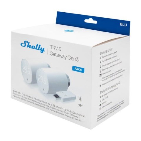 Inteligentna głowica termostatyczna Shelly TRV WiFi/Bluetooth, 2 sztuki