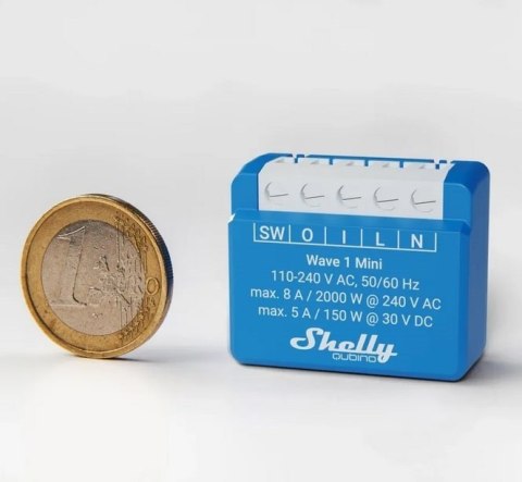 Inteligentny jednokanałowy przekaźnik Z-Wave Shelly Qubino Wave 1 Mini LR
