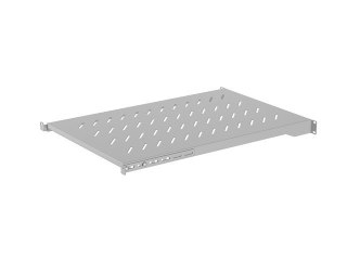 Półka do szaf 19" 1000 mm szara 1U/483X700MM UDŹWIG DO 25kg, montaż 4 punktowy