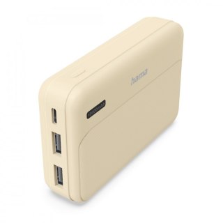 Power pack 10000 mAh 2xUSB-A piaskowy