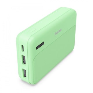 Power pack 10000mAh 2xUSB-A zielony