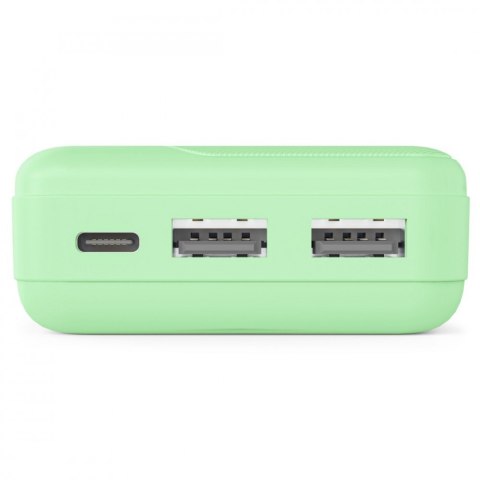Power pack 10000mAh 2xUSB-A zielony