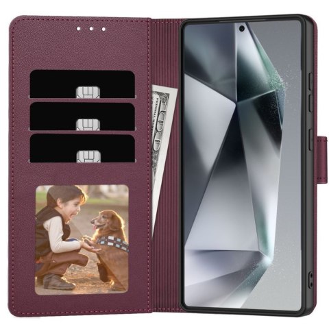 Etui futerał na Samsung Galaxy S26 Wallet - bordowy