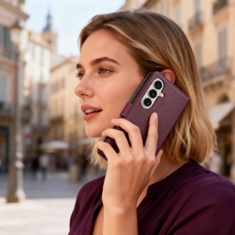 Etui futerał na Samsung Galaxy S26 Wallet - bordowy