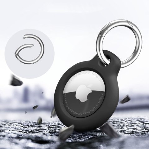 Etui ochronne brelok na lokalizator Apple AirTag 1 / 2 czarne - 4 szt.