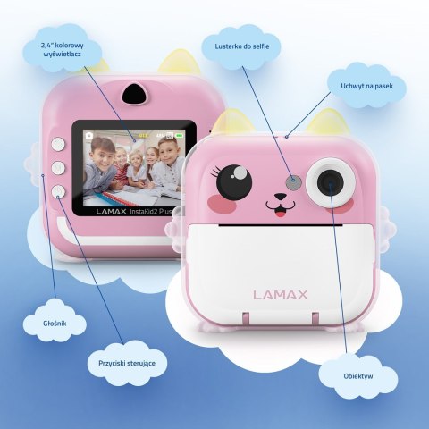 Aparat fotograficzny dla dzieci LAMAX InstaKid2 Plus, pink