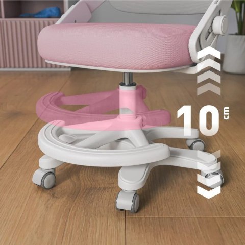 Fotel obrotowy Junior 4.3 Pink-Grey