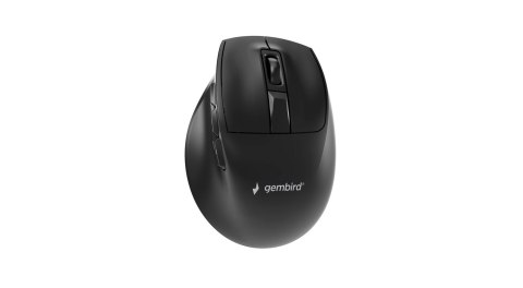GEMBIRD BEZPRZEWODOWA, ERGONOMICZNA MYSZ TRI MODE (2.4G + BT + USB) 2400 DPI, 9 PRZYCISKÓW, CZARNA