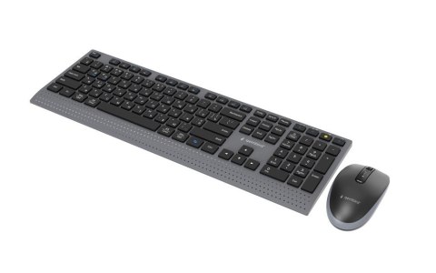 GEMBIRD BEZPRZEWODOWY ZESTAW KLAWIATURY + MYSZ DUAL MODE, 2.4 GHZ + BT, SLIM, UKŁAD RU, KOLOR CZARNY