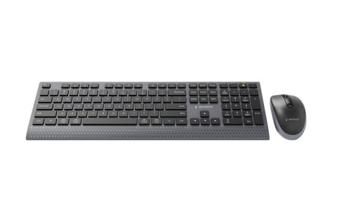 GEMBIRD BEZPRZEWODOWY ZESTAW KLAWIATURY + MYSZ DUAL MODE, 2.4 GHZ + BT, SLIM, UKŁAD US, KOLOR CZARNY