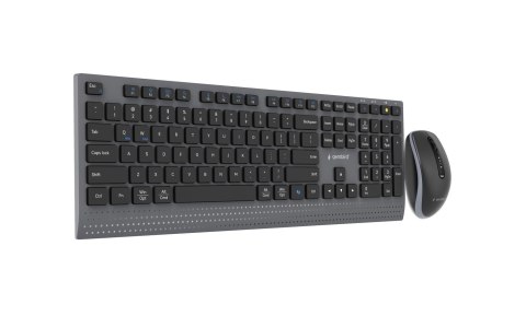 GEMBIRD BEZPRZEWODOWY ZESTAW KLAWIATURY + MYSZ DUAL MODE, 2.4 GHZ + BT, SLIM, UKŁAD US, KOLOR CZARNY