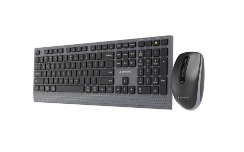 GEMBIRD BEZPRZEWODOWY ZESTAW KLAWIATURY + MYSZ DUAL MODE, 2.4 GHZ + BT, SLIM, UKŁAD US, KOLOR CZARNY