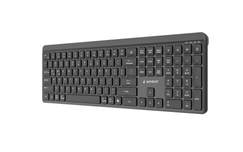 GEMBIRD BEZPRZEWODOWY ZESTAW KLAWIATURY + MYSZ SLIM PRO BUSINESS, DUAL MODE, 2,4 GHZ + BT, UKŁAD US, KOLOR CZARNY
