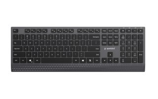 GEMBIRD KLAWIATURA SLIM PRZEWODOWA MULTIMEDIALNA CZARNA, USB-C, UKŁAD US