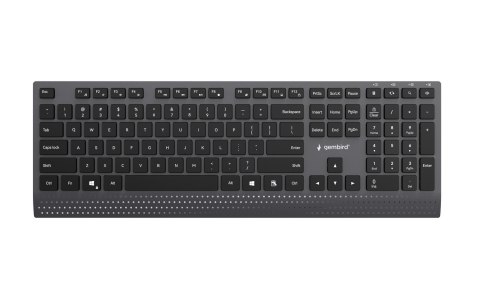 GEMBIRD KLAWIATURA SLIM PRZEWODOWA MULTIMEDIALNA CZARNA, USB-C, UKŁAD US