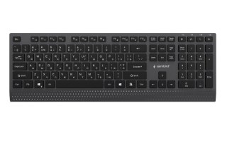 GEMBIRD PRZEWODOWA KLAWIATURA MULTIMEDIALNA SLIM USB-C, RU LAYOUT, CZARNA