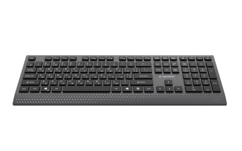 GEMBIRD PRZEWODOWA KLAWIATURA MULTIMEDIALNA SLIM USB-C, RU LAYOUT, CZARNA