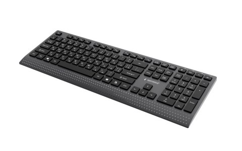 GEMBIRD PRZEWODOWA KLAWIATURA MULTIMEDIALNA SLIM USB-C, RU LAYOUT, CZARNA