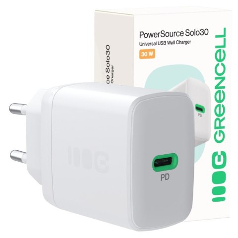 Ładowarka sieciowa USB 30W 1x USB-C BIAŁA