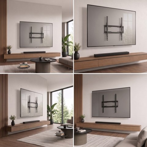 MACLEAN UCHWYT WIESZAK DO TV 32-75'' UCHWYT / WIESZAK DO TV MACLEAN, MAX VESA 400X400, 32-75", DO 45KG, CZARNY, REG. POCHYŁU