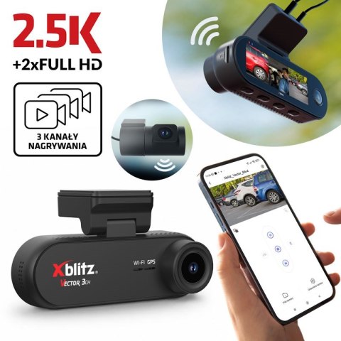 XBLITZ WIDEOREJESTRATOR 3-KANAŁOWY VECTOR 3CH