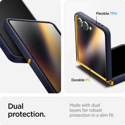 Etui case na Samsung Galaxy Z Flip 7 Nano Pop Mag MagSafe - granatowo-żółte