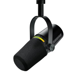 Shure MV7+-K - Mikrofon lektorski/wokalny ze złączem XLR/USB-C Czarny (OUTLET)