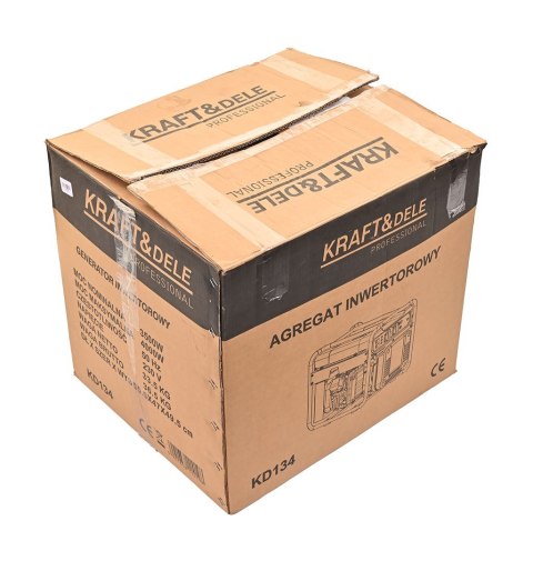 Agregat prądotwórczy / generator inwertorowy 3,5kW 12/230V K&D KD134 (WYPRZEDAŻ)