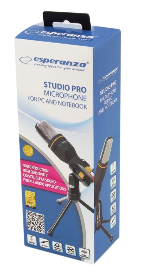 Mikrofon Esperanza STUDIO PRO EH182 (kolor czarny)