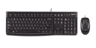 Zestaw klawiatura + mysz Logitech MK120 920-002562 (membranowa; USB 2.0; (US); kolor czarny; optyczna; 1000 DPI) (WYPRZEDAŻ)