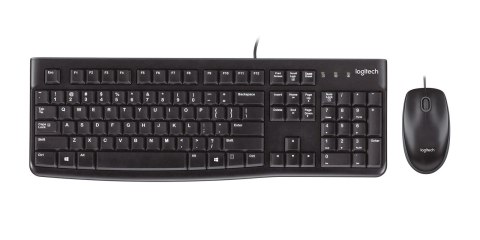 Zestaw klawiatura + mysz Logitech MK120 920-002562 (membranowa; USB 2.0; (US); kolor czarny; optyczna; 1000 DPI) (WYPRZEDAŻ)